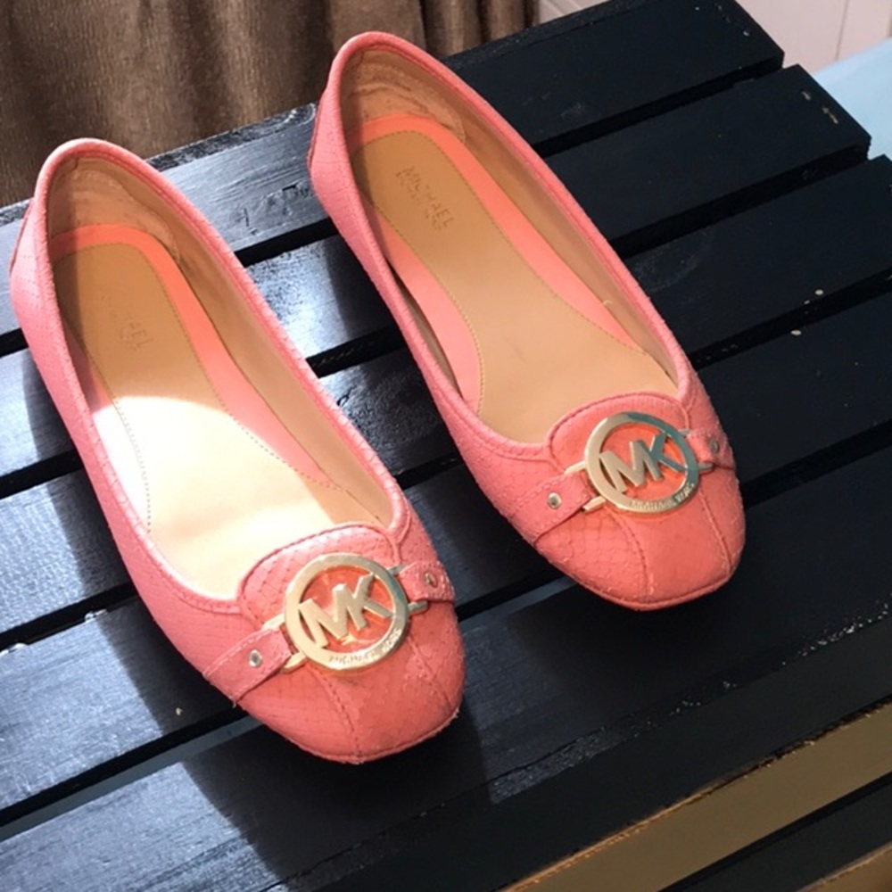 Michael Kors Fulton saffiano moccasin flats